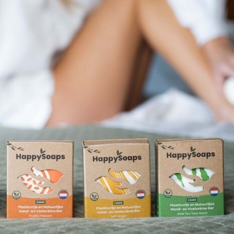 HappySoaps Absolute Mint Hand- en Voetcrème Bar - 40gr