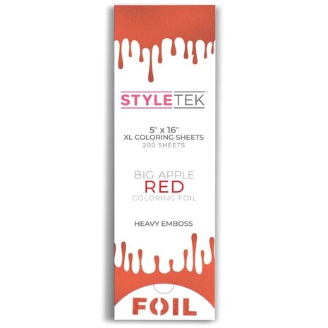 Styletek XL Aluminium Folie - Big Apple Red - 200 stuks Styletek XL Aluminium Folie - Big Apple Red - 200 stuks