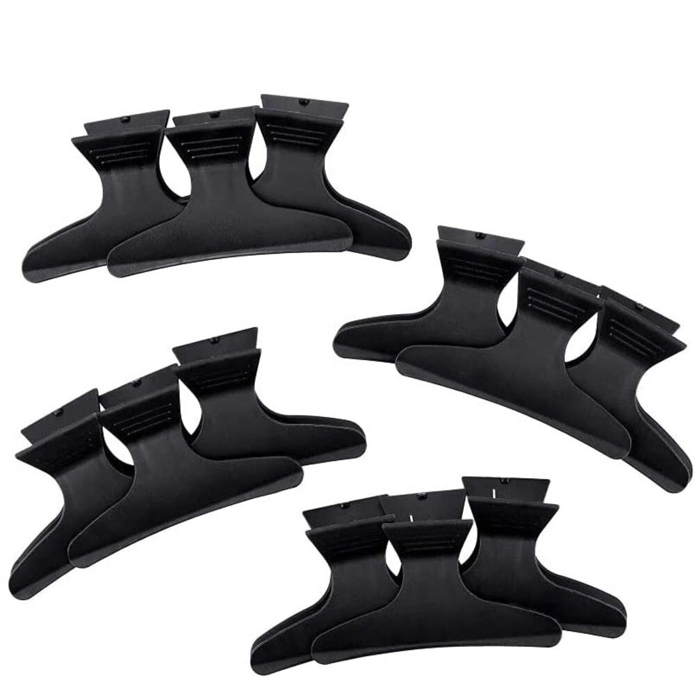 Lussoni Zwarte Vlinderklemmen - 12 stuks