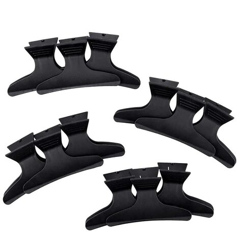 Lussoni Zwarte Vlinderklemmen - 12 stuks