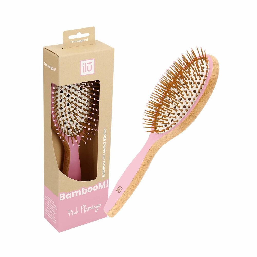 Bamboom Detangler Pink Flamingo Hairbrush - Large