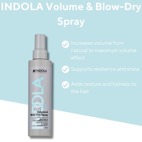 Indola Volume & Blow Dry Spray - 200ml