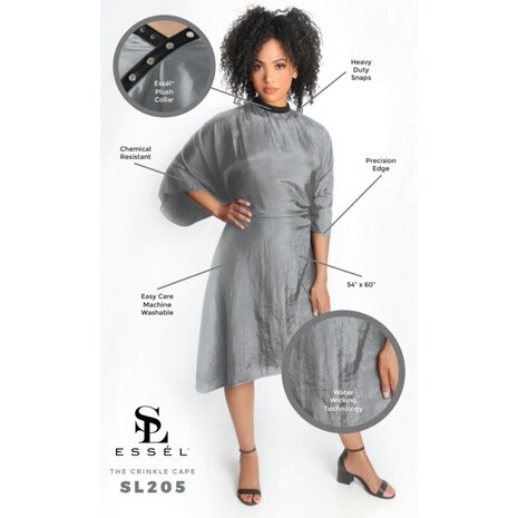 Essel The Crinkle Kapmantel Grijs