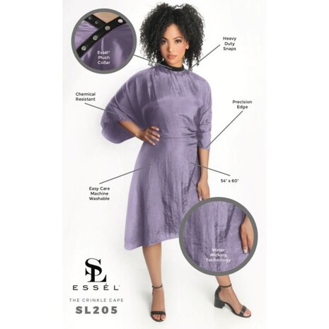 Essel The Crinkle Kapmantel Paars