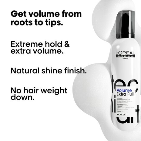 L'Oreal TecniArt Full Volume Extra Strong Mousse - 250ml