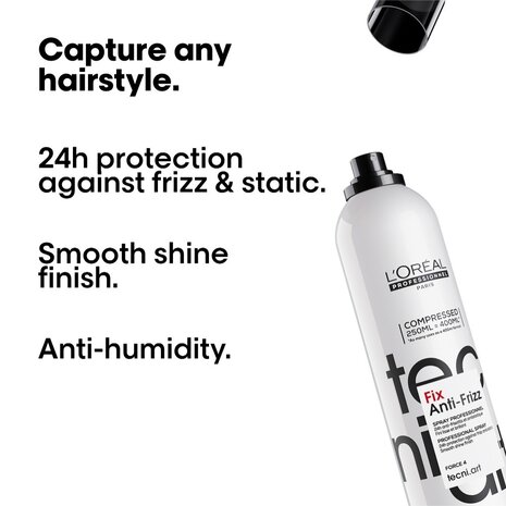 L'Oreal TecniArt Fix Anti Frizz Haarspray - 250ml