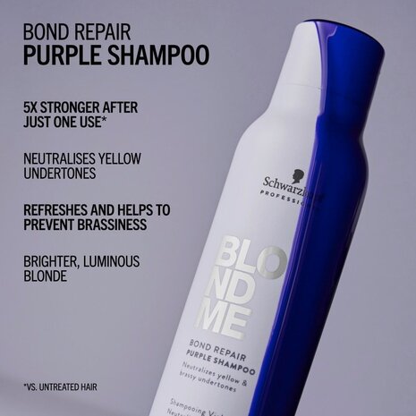 Schwarzkopf BlondMe Bond Repair Purple Shampoo Schwarzkopf BlondMe Bond Repair Purple Shampoo