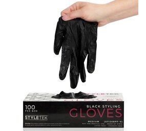 Styletek Vinyl Handschoenen - Zwart Styletek Vinyl Handschoenen - Zwart