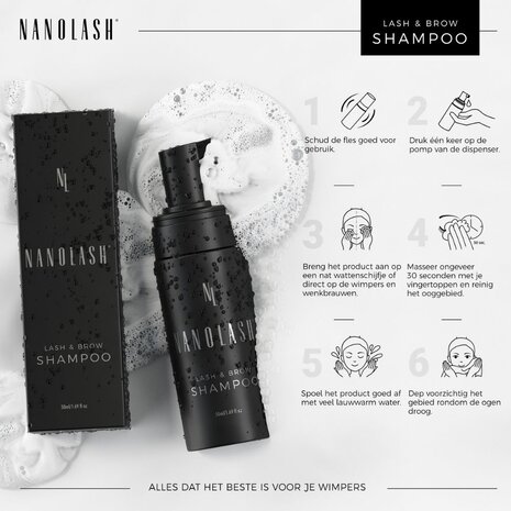 Nanolash Lash & Brow Shampoo - 50ml