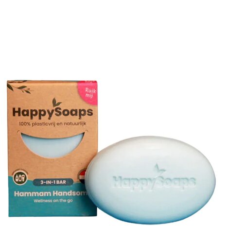 HappySoaps 3-in-1 Hair, Body & Face Bar - Hammam Handsome - 70gr
