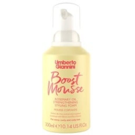Umberto Giannini Strong Curls Boost Mousse Rosemary Oil Strengthening Styling Foam - 300ml