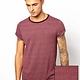 T-shirt with rolled-up sleeves