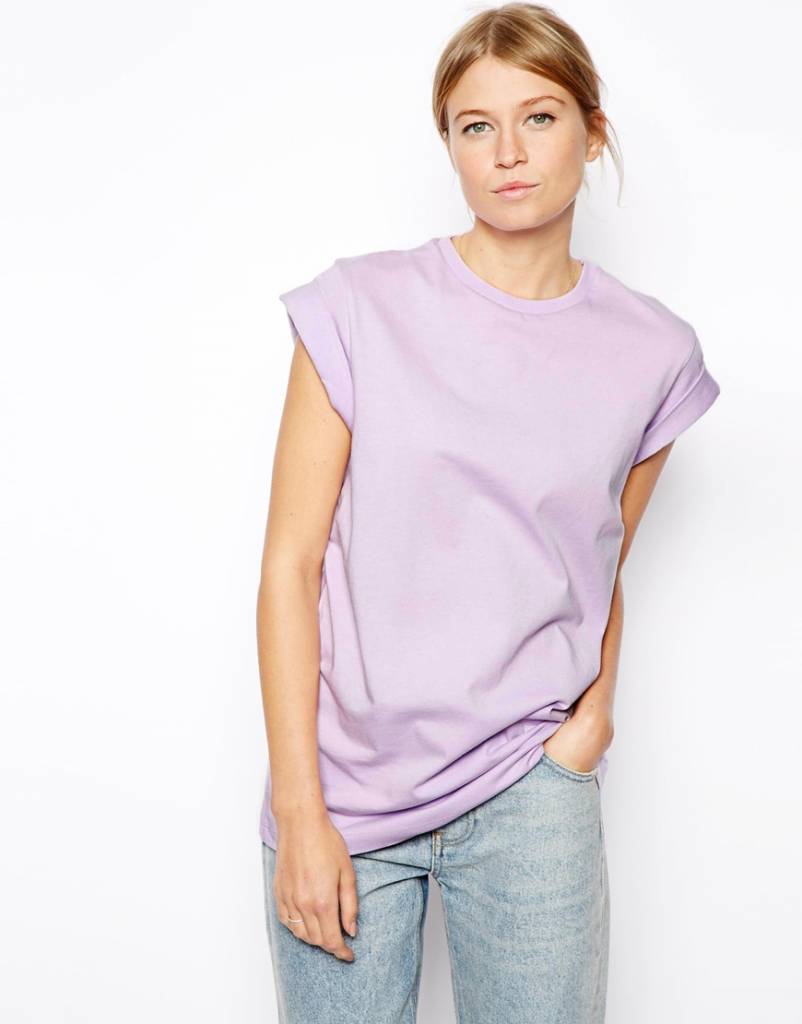 Top mit aufgerollten