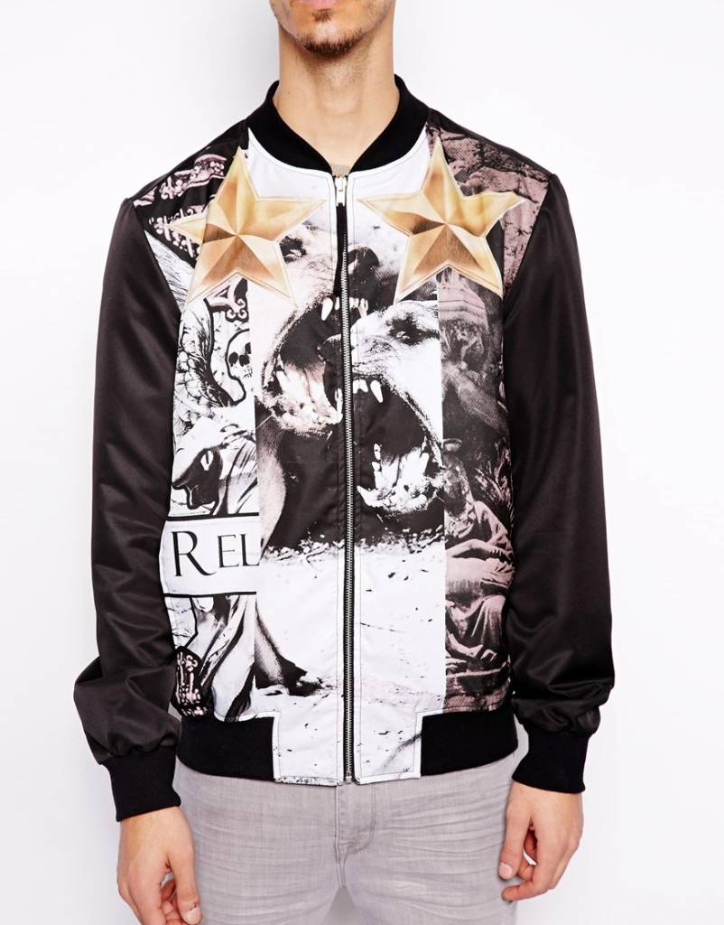 Bomber jacket with print