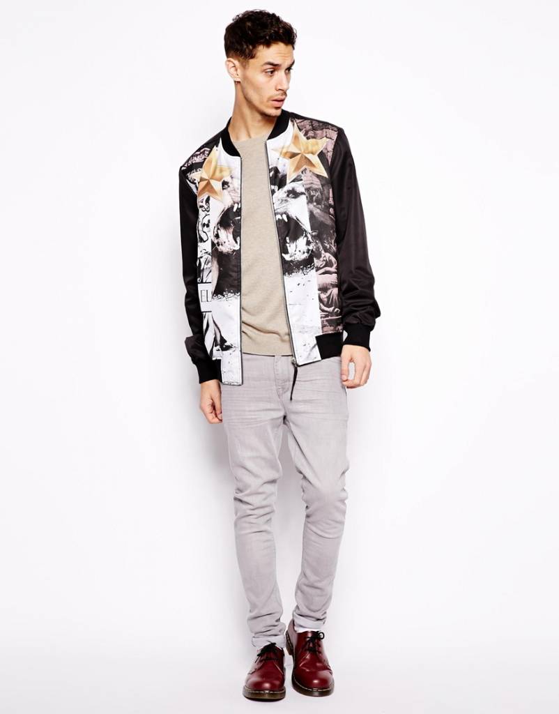 Bomber jacket with print