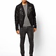 Leather biker jacket