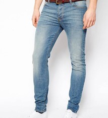 Skinny jeans lichtblauw