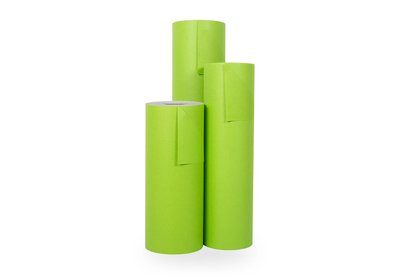 Kadopapier Wit gestreept 125 meter uni Groen