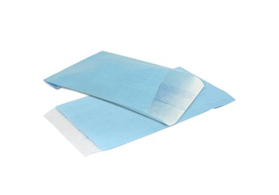 Papieren Kraft zakjes á 1000 stuks aqua blauw