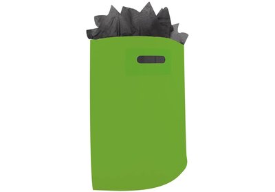 Plastic draagtas met gestanste handgreep groen
