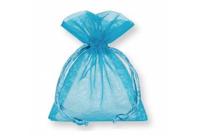 Organza zakjes turquoise á 50 stuks