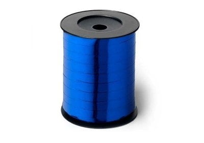 Krullint 10mm 250m metallic blauw