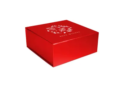 Luxe magneetdozen  Best Wishes Rood