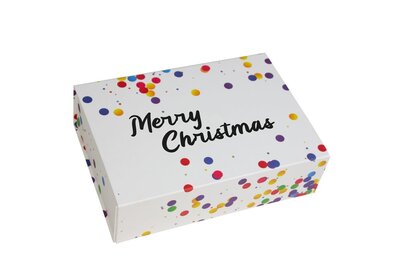 Luxe magneetdozen  Merry Christmas Wit