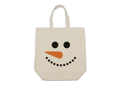 Canvas Eco draagtas Snowman Ecru