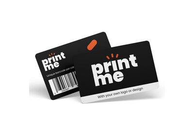 PVC giftcards mat laminaat - Barcode - Wit
