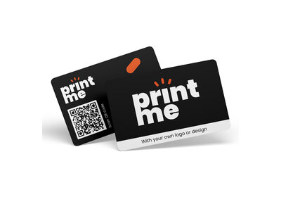 PVC giftcards glans laminaat - QR code - Wit