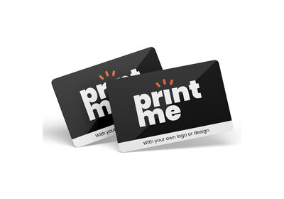 PVC giftcards glans laminaat - Wit bedrukt met u logo vanaf 100 stuks