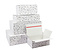 Luxe borrel box Wit met retourstrip en Confetti design vanaf € 0,98 per stuk