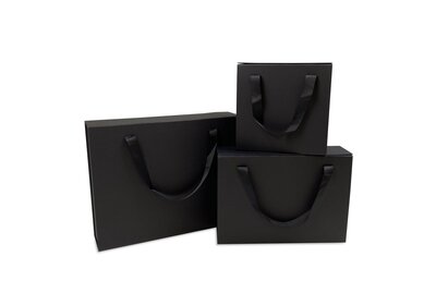 Luxe magneet doos Zwart + Luxe draaglinten