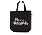 Canvas Fairtrade draagtas Merry Christmas Zwart