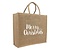 Jute Naturel Eco Kerst draagtas   Merry Chistmas