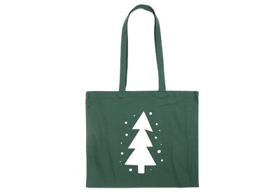 Katoenen Kerst tote bags Kerstboom