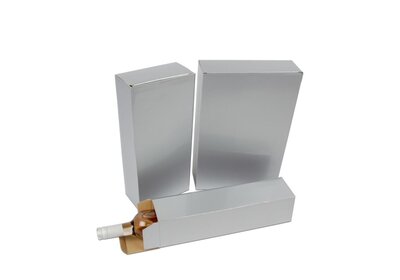 Kartonnen wijnfles dozen Zilver