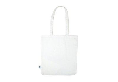 Katoenen Wit Fairtrade  Draagtassen lange lussen