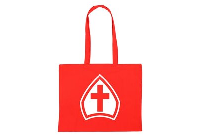 Katoenen Sint  Draagtassen Rood lange lussen