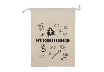 Katoenen Eco zakjes Ecru met Trekkoord  Strooigoed