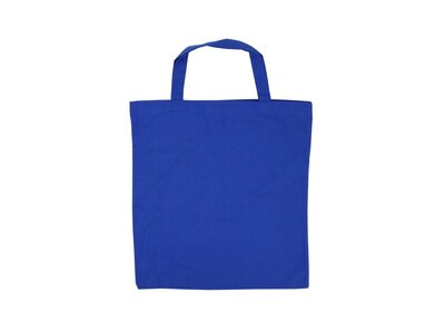 Katoenen Tassen Koningsblauw  met korte lussen verpakt á 250 stuks