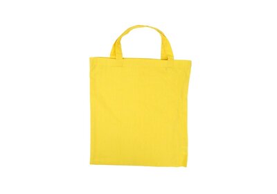 Katoenen Tassen Geel met korte lussen verpakt á 250 stuks
