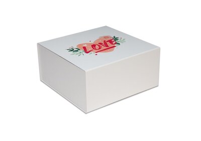 Luxe magneet doos Wit - Love