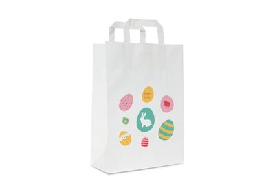 Pasen papieren draagtassen - Pastel eggs
