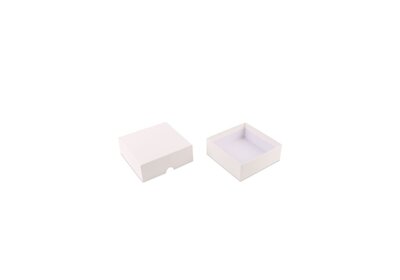 Luxe Kraft Geschenkdozen met deksel  Wit linnenpersing