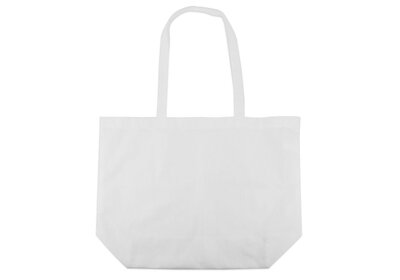 RPET Non Woven Draagtassen Wit !!!!!!! verpakt á 100 stuks € 1,48 per stuk