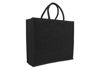 Jute Eco Draagtassen Zwart met ronden Katoen koord