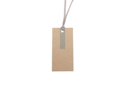 Hangtags met gekleurd lintje Grijs