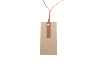 Hangtags met gekleurd lintje Rood